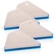 thumbnail image 1 of 4Pack White Auto Home Kitchen Bathroom Shower Squeegee Hand Squeegee Window Wiper Mirror Wiper with Blue Silicone Water Blades, 1 of 4
