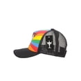 thumbnail image 3 of Unicorn Mesh Trucker Hat, Adult - Black w/ Rainbow, 3 of 5