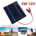 thumbnail image 1 of Panel Solar resistente al agua, célula Solar de alta eficiencia para batería de 9-12V/3,7 V, 5W, 12V, 5W, 3W, 2V, 1 of 7