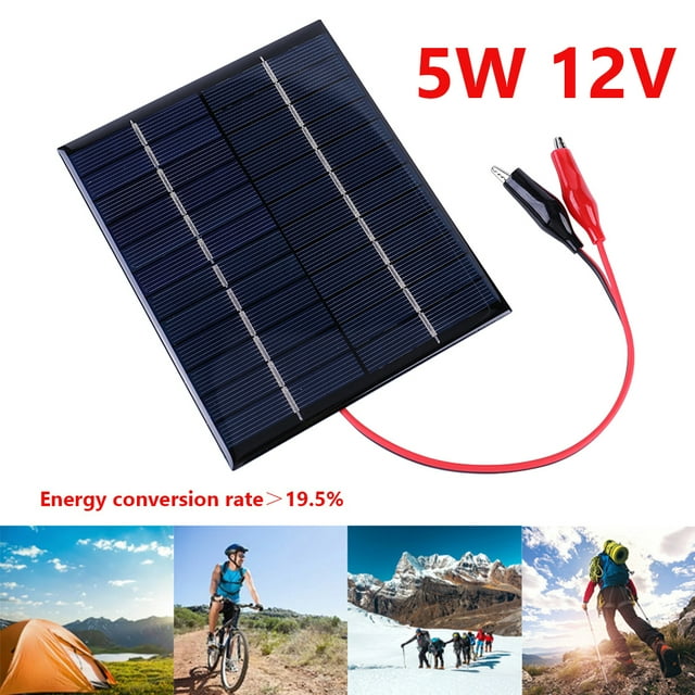 12 Volt 5 Watt Solar Car Battery Maintainer Trickle Chargers Kits ...