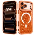 thumbnail image 3 of DOMAVER Magnetic Glitter Case for iPhone 18 Pro Max Case / iPhone 17 Pro Max Case 6.9", MagSafe Compatible, Crystals and Camera Protector, Sparkly Protective Cover, Orange, 3 of 8