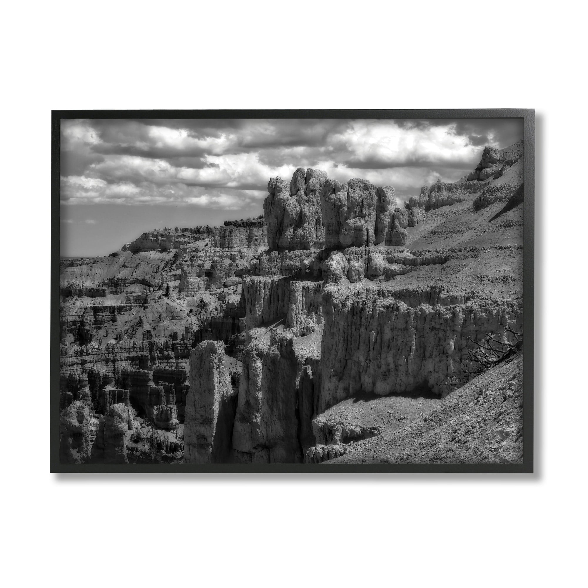 Stupell Industries Sublime Canyon Mountain Cliffs Muted Monotone Photograph,20 x 16, Design by Daniel Sproul