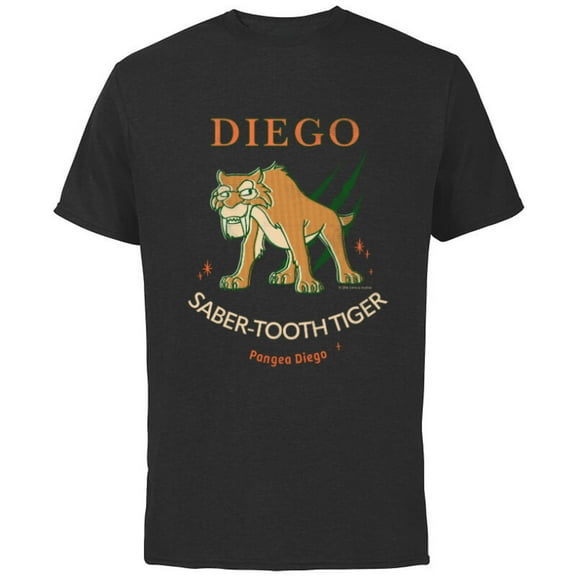 Ice Age Diego Saber-Tooth Tiger Halftone - Short Sleeve Cotton T-Shirt for Adults - Customized-White