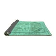 thumbnail image 2 of Ahgly Company Indoor Round Persian Turquoise Blue Traditional Area Rugs, 7' Round, 2 of 4