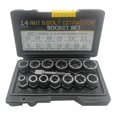 thumbnail image 1 of Nut Extractor Socket Screw Nut Extractor Remover Socket Tool Automotive Supplies,1 set of nut extractors, 1 of 5