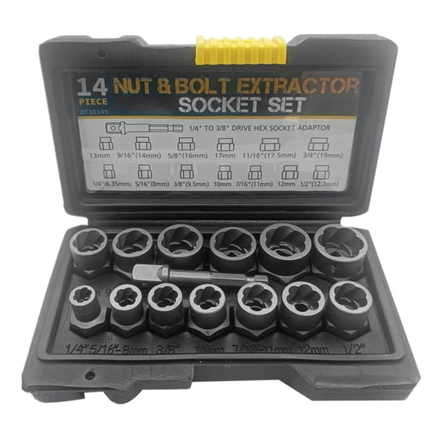 Nut Extractor Socket Screw Nut Extractor Remover Socket Tool Automotive Supplies,1 set of nut extractors