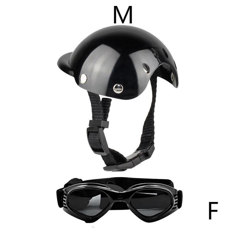Pet Safety Suit Motorcycle Dog Helmet With Sunglasses Cool Fashion Dogs