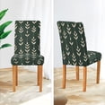 thumbnail image 3 of Yayeee 4 Pack Dining Chair Covers Stretch Parson Chairs Slipcovers Seat Protector, Green Plants, 3 of 6