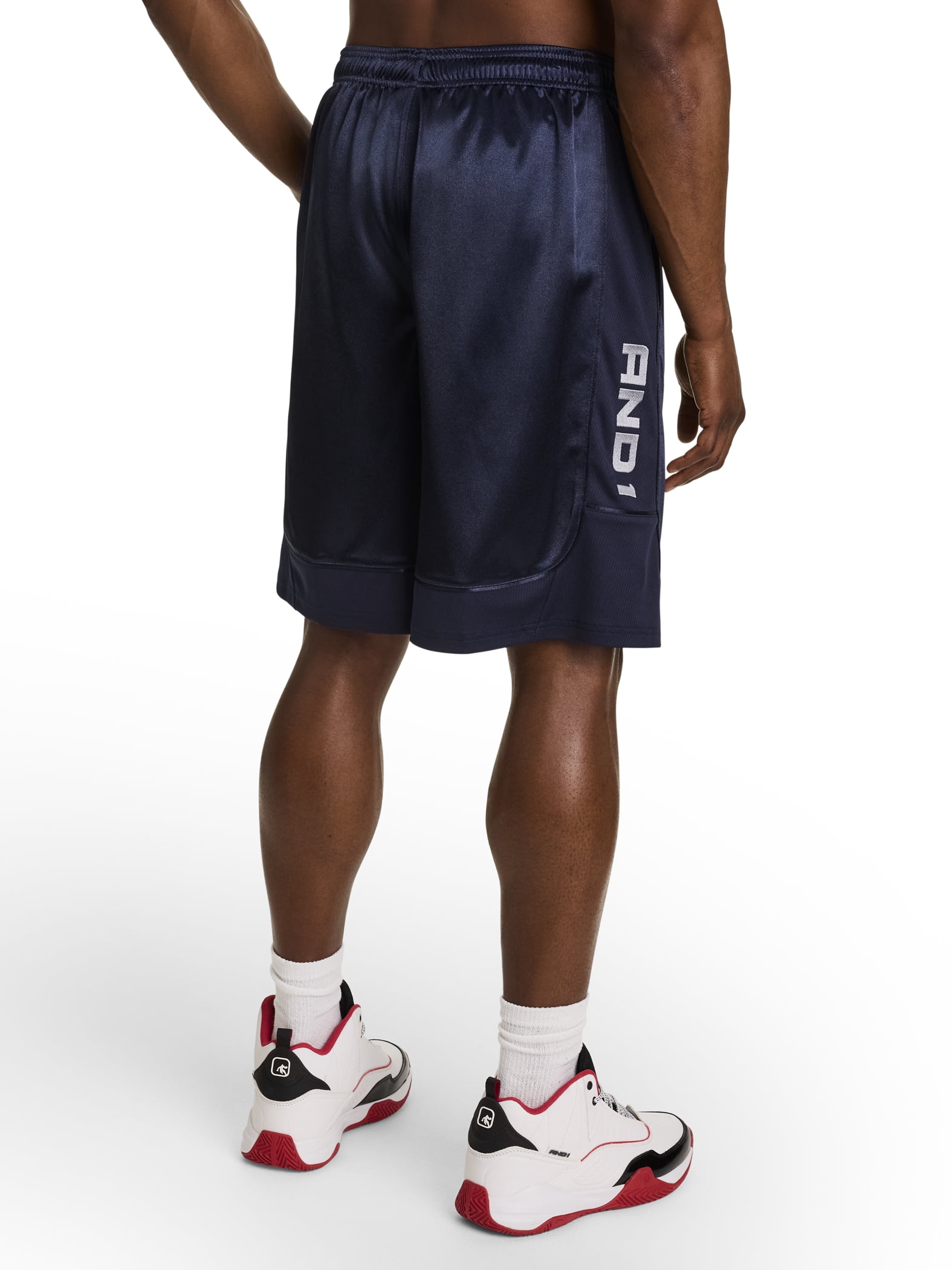 AND1 Men's and Big Men's All Court Short, 11" inseam, up to Size 5XL