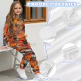 thumbnail image 6 of Uorisanigo 2-Piece Jogger Set – Lightweight Camo Forest Orange Pullover Sweatshirt and Sweatpants Outfit, Stylish Fall Winter Warm Cothes Kids Oversized Hoodie & Pant Sets, 6 of 7