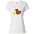 thumbnail image 3 of Inktastic Hen and Chick Farm Animals Women's T-Shirt, 3 of 5