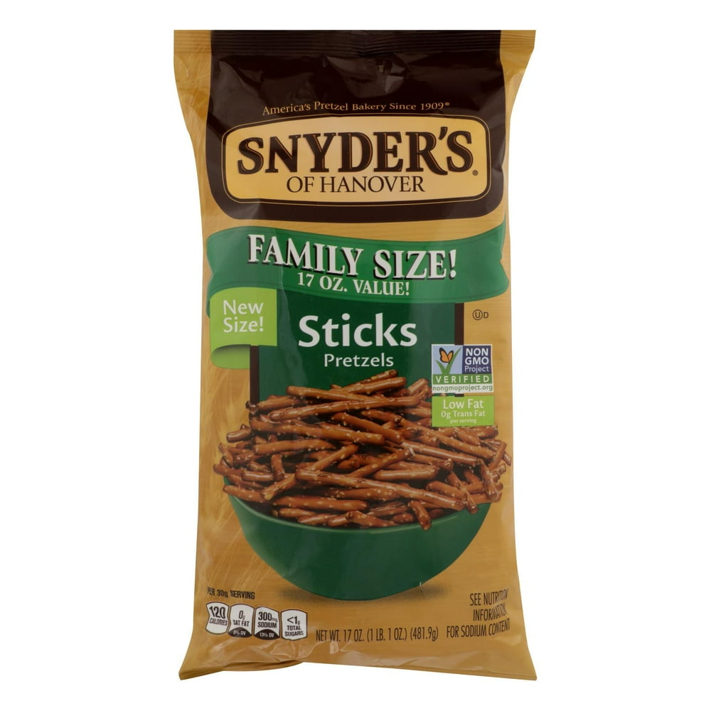 Snyder s Of Hanover Pretzel Sticks Family Size Case Of 6 17 Oz