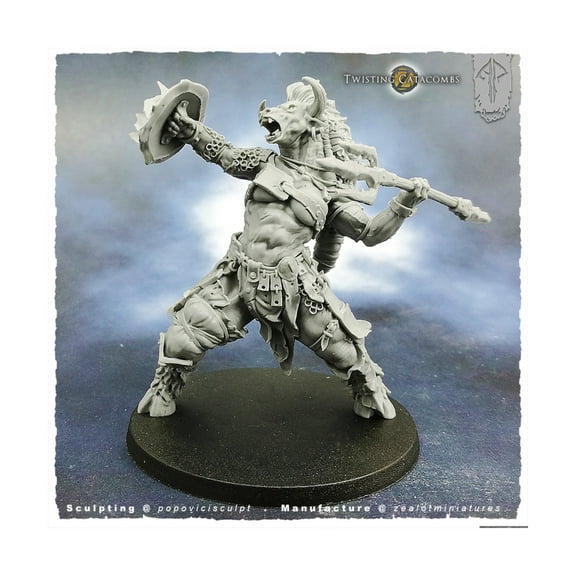 Zealot Miniatures Female Minotaur - Spear New
