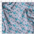 thumbnail image 5 of Soimoi Blue Poly Georgette Fabric Cock & Stripe Print Fabric by Yard 52 Inch Wide, 5 of 5
