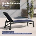 thumbnail image 5 of PURPLE LEAF Patio Chaise Lounge Set 2 Pieces Textilene Pool Lounge Chairs with Wheels Sunbathing Chair for Outdoor, Beach, Yard, Side Table Included, Navy Blue, 5 of 10