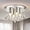Chrome, variant on Maxax Modern Crystal Chandelier 4 Lights Flush Mount Ceiling Lighting Modern Raindrop Close to Ceiling Light Fixtures E12 Base Ceiling Light for Hallway Entry Way Dining Room Kids Room Antique Black
