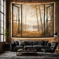 thumbnail image 6 of Birch Forest Lake Through Black Window, Peaceful Rustic Style for Nature Lovers, Autumn Wall Decor Housewarming Gift, Tapestry Wall Hanging for Bedroom and Living Room, 6 of 7