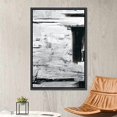 thumbnail image 2 of HFDF Canvas Print Wall Art Black Gray Grunge Paint Stroke Landscape Abstract Shapes Illustrations Modern Art Minimal Relax/Calm Multicolor for Living Room, Bedroom, Office - Black 11x14inch Framed, 2 of 5