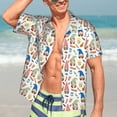 thumbnail image 4 of Picia Barbecue Gnomes Gentle Cotton Regular Fit Short Sleeve Casual Hawaiian Shirt for Men-Small, 4 of 8