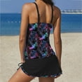 thumbnail image 6 of Midsumdr High Waisted Swimsuits Womens Plus Size Tankini Swimsuits with Skirt Two Piece Ruched Bathing Suits Floral Push Up Beach Swimwear, 6 of 6