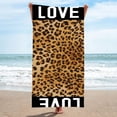 thumbnail image 1 of Bath Towel Microfiber Leopard Pattern Sand Proof Beach Blanket for Travel and Home Use Large 75 x 150 cm Absorbent Bath, 1 of 2