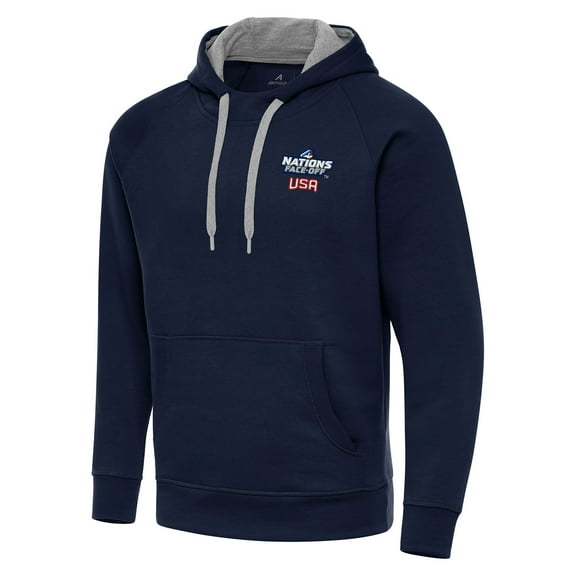 Men's Antigua Navy USA Hockey 2025 4 Nations Face Off Victory Pullover Hoodie
