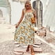thumbnail image 4 of Vestido bohemio de verano para mujer de Tobrief, con tirantes finos, escote cuadrado, volantes y vaporoso, vestido largo playero, 4 of 7