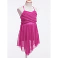 thumbnail image 5 of Eandarui Kids Girls Glittery Crisscross Ballet Leotard Lyrical Dance Dress Skating Performance Rose 14, 5 of 7