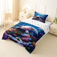 thumbnail image 3 of spefrowx Dreamy Sea Axolotl Twin Comforter Sets for Kids, Vibrant Coral Jellyfish Shark Bedding Set, Polka Dot Reversible, 2pcs, 1 Comforter and 1 Pillowcase, 3 of 6