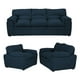 thumbnail image 1 of Sala 3-2-1 TRINITY Cosmo (Sofá, Love Seat y Sillón) Azul para Sala, 1 of 8