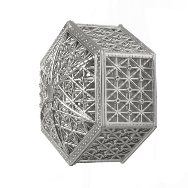 Matsuzay Caja de regalo cuadrada Hexagonal, caja ligera para recuerdo de boda, apariencia exquisita, cajas de dulces de gran capacidad, aperitivos de Kits de decoración para fiestas Plata Hexágono Matsuzay HA005888-02