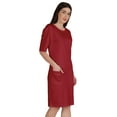 thumbnail image 3 of Inkmeso Womens Elbow Sleeve Regular Fit Tshirt Dress With Front Pockets, 3 of 8