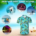 thumbnail image 5 of Fanient mens Hawaiian shirt summer 3D print casual short sleeve button down graphic Aloha dress shirts, 5 of 11