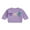 Purple, variant on Toddler Girl MardiGras Sweater Bow Embroidered Crew Neck Long Sleeve Pullover Chunky Knit Tops