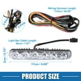 thumbnail image 4 of Barra de luz de circulación diurna LED para automóvil, 6,7 pulgadas, lámpara de señal de giro que fluye, luz de trabajo todoterreno, resistente al agua, luz ámbar blanca, aluminio, negro (juego de 2), 4 of 7