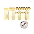 thumbnail image 3 of PENGXIANG 24 Pcs Cutlery Set Rust-proof Tableware Set Accessory Lightweight Stainless Steel Tableware Set Easy-washing Flatware Kit for Hotel Home, 3 of 9