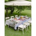 thumbnail image 3 of Outdoor Tablecloth with Umbrella Hole and Zipper, Grey Christmas Snowman Rectangle Table Cloth 60x84 Inch Waterproof Tablecloth, Winter Xmas Tree Snowflakes Picnic Table Cover for Patio Camping, 3 of 7