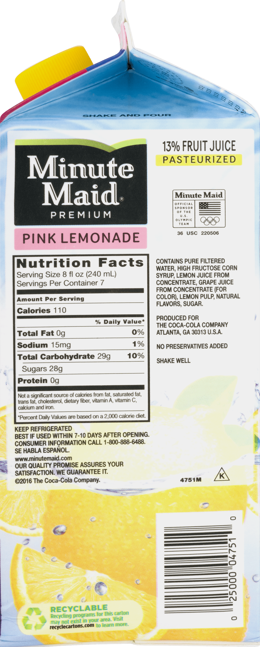 Tropicana Pink Lemonade Nutrition Facts - Besto Blog