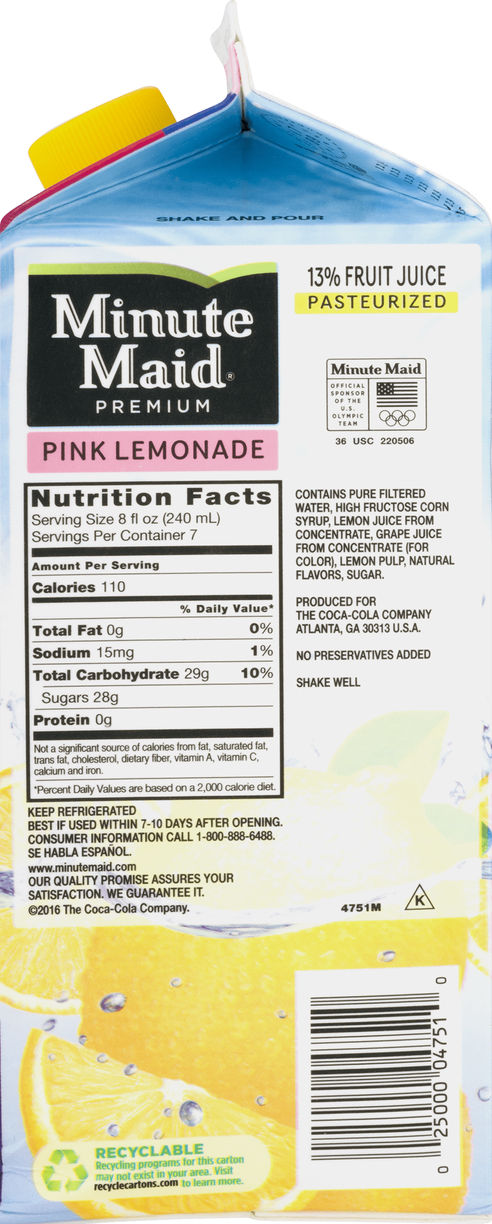 Tropicana Pink Lemonade Nutrition Facts Besto Blog