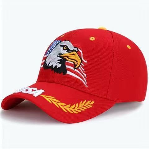 Hat Men American Flag Eagle Embroidery Baseball Cap Duckbill Cap Women Outdoor Sunshade Sun Protection Hat
