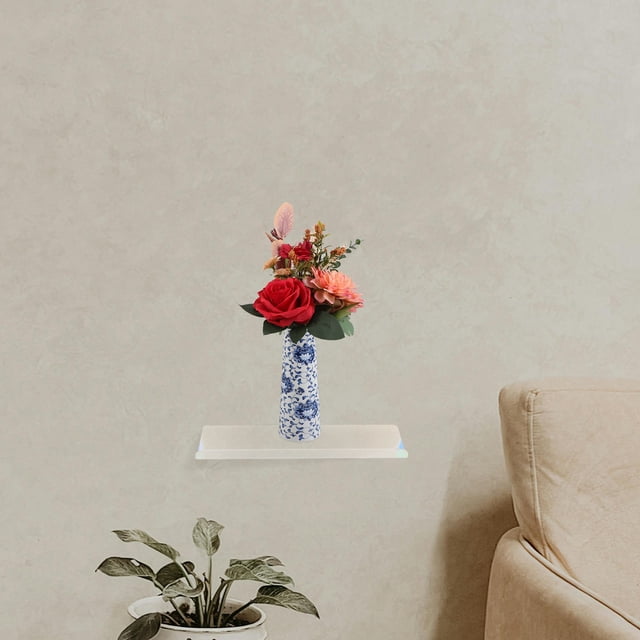 USHOBE 3Ud Repisa Acrílica Para Pared Con Soporte Fuerte Ideal Para Organizar Y Decorar Espacios