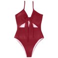 thumbnail image 5 of Babysbule Swimsuits for Women Clearance Women's Fashion Bikini Set One-Piece Swimsuit Soild Swimwear Beachwear, 5 of 9