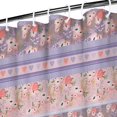 thumbnail image 3 of Purple Pioneer Flower Striped Pattern Shower Curtain 36"x72" ,Bathroom Decorative Shower Curtains Set with 12 Hooks,Modern Waterproof Washable Shower Curtain, 3 of 6