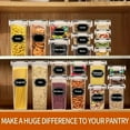thumbnail image 7 of 36 Pack Airtight Food Storage Containers Set with Labels & Marker- Leak-Proof, BPA-Free, Flip-Top Lids, Perfect For Kitchen Pantry Organization, Storage for Flour, Sugar, Cereal, 7 of 7