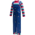 thumbnail image 3 of Scary Killer Halloween Costume for Kids Boys Girls Jumpsuit Creepy Shirt Overalls, 3 of 6