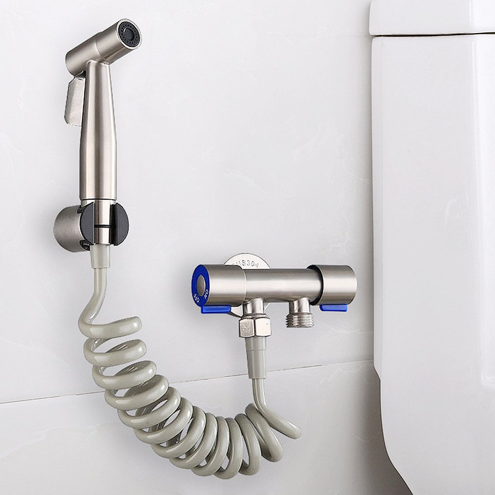 Fugacal Stainless Steel Bidet Sprayer Toilet Bidet Parts Attachment