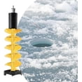 thumbnail image 4 of Menolana Ice Drill Auger Ice Fishing Drill 8 Inches Portable Aluminum Alloy Ice Fishing Accessories Ice Auger for Lakes Fishing Winter, 75 cm Yellow, 4 of 14