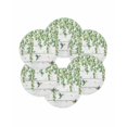 thumbnail image 7 of 13 Inch Round Placemats Set of 6, Spring Botanical Non Slip Heat Insulation PP Table Mats, Watercolor Leaves Flowers Birds Gray Wood Washable Place Mats for Kitchen Dining Party Table Decor, 7 of 7