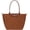 Cognac, variant on Women's Nylon Tote Bag, Large Capacity Waterproof Shoulder Bags, Spacious Handbag with Metal Zipper & Compartments