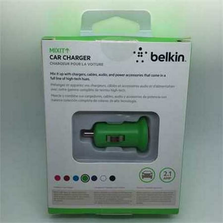 Belkin MIXIT Car Charger with USB Port - 2.1 AMP (Green)
